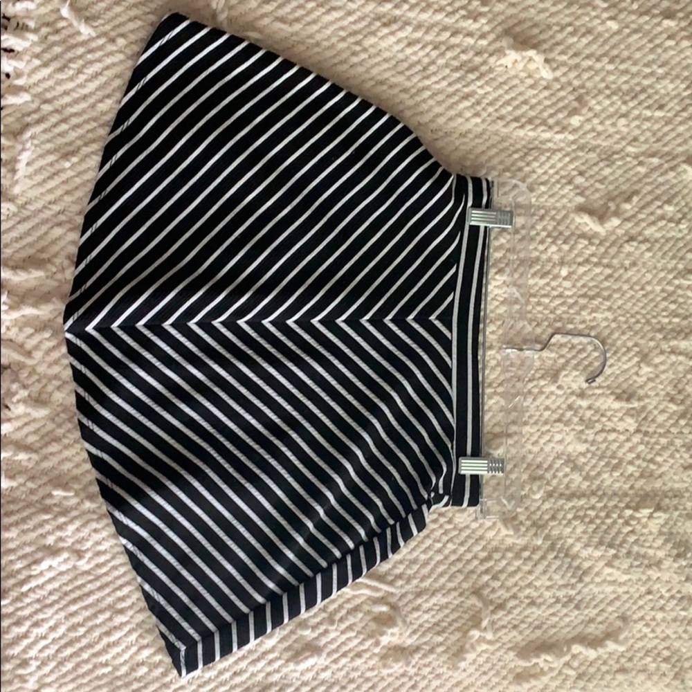 Black and white chevron skirt